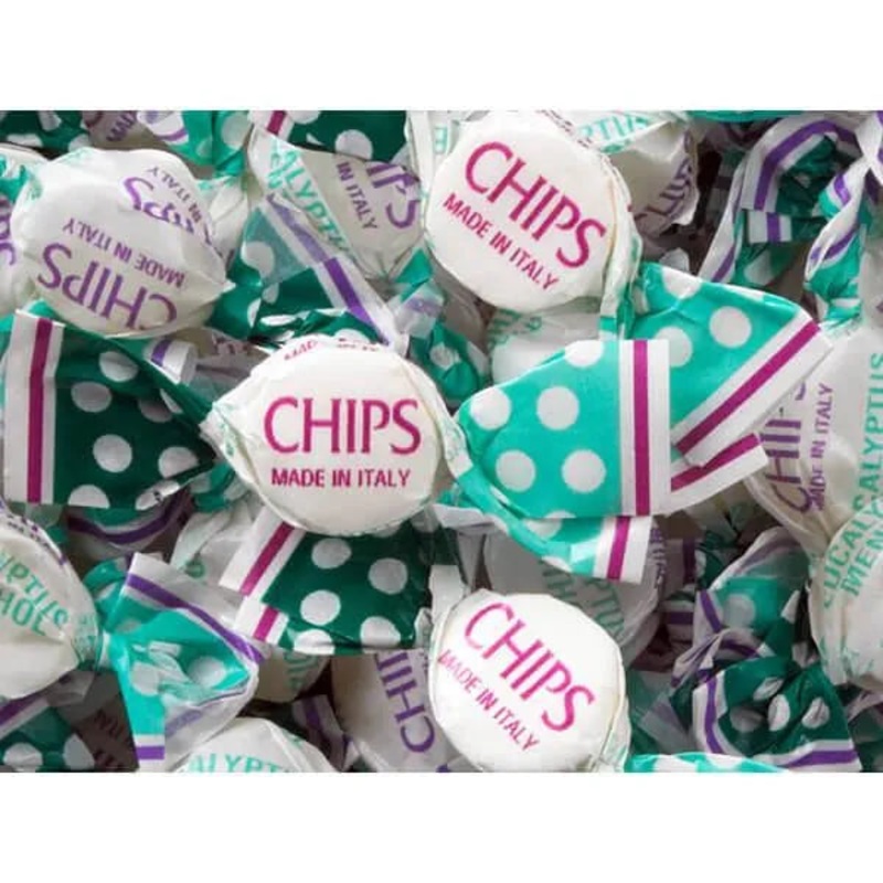 Chips Candy – Menthol Eucalyptus: 1200-Piece Bag