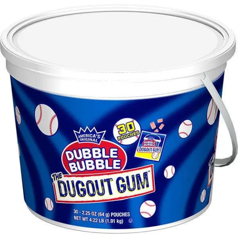 Dubble Bubble Dugout Gum Packs: 30-Piece Tub