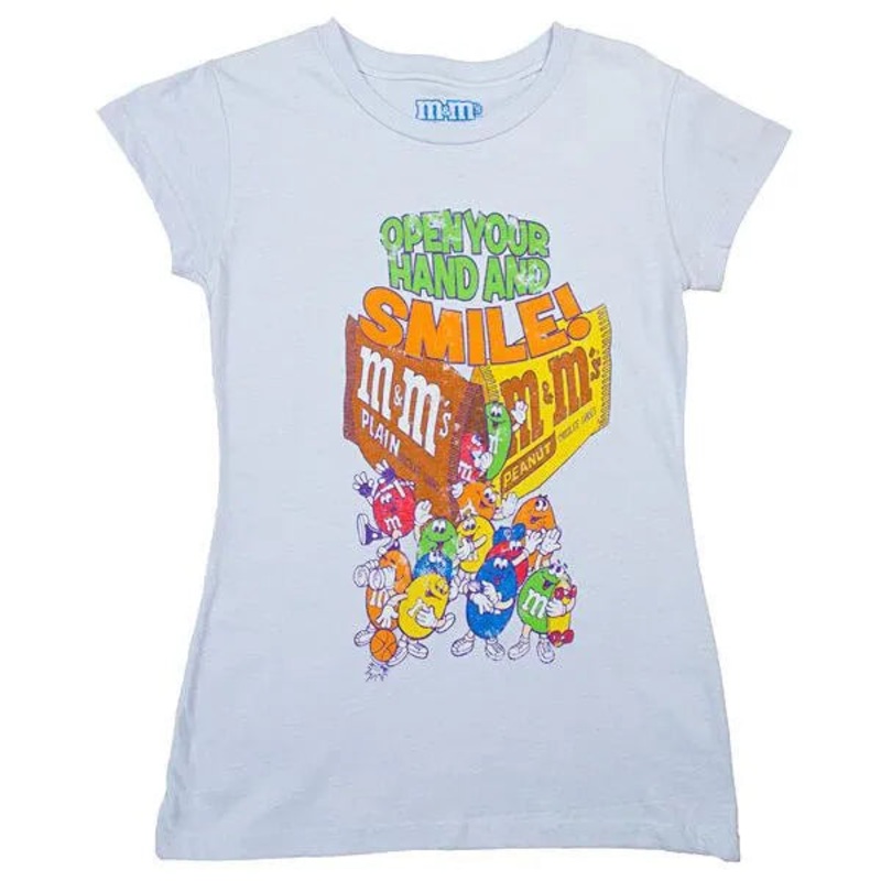 M&M’s Open Your Hand and Smile Distressed T-Shirt – Youth – XLarge