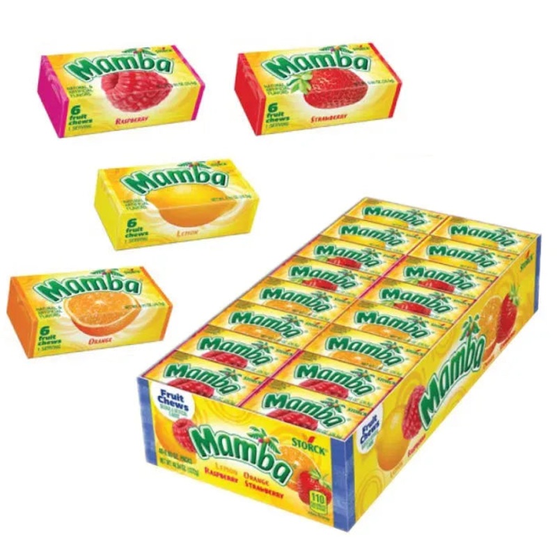 Mamba Fruit Chews Candy 6-Packs – Original: 48-Piece Box