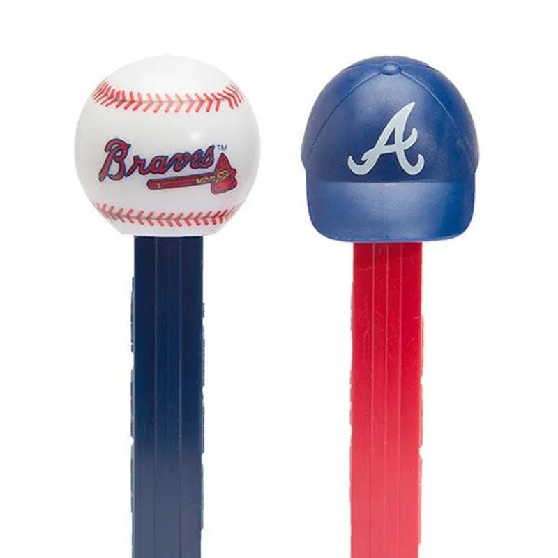 MLB Team Baseball PEZ Candy Packs – Atlanta Braves: 12-Piece Box
