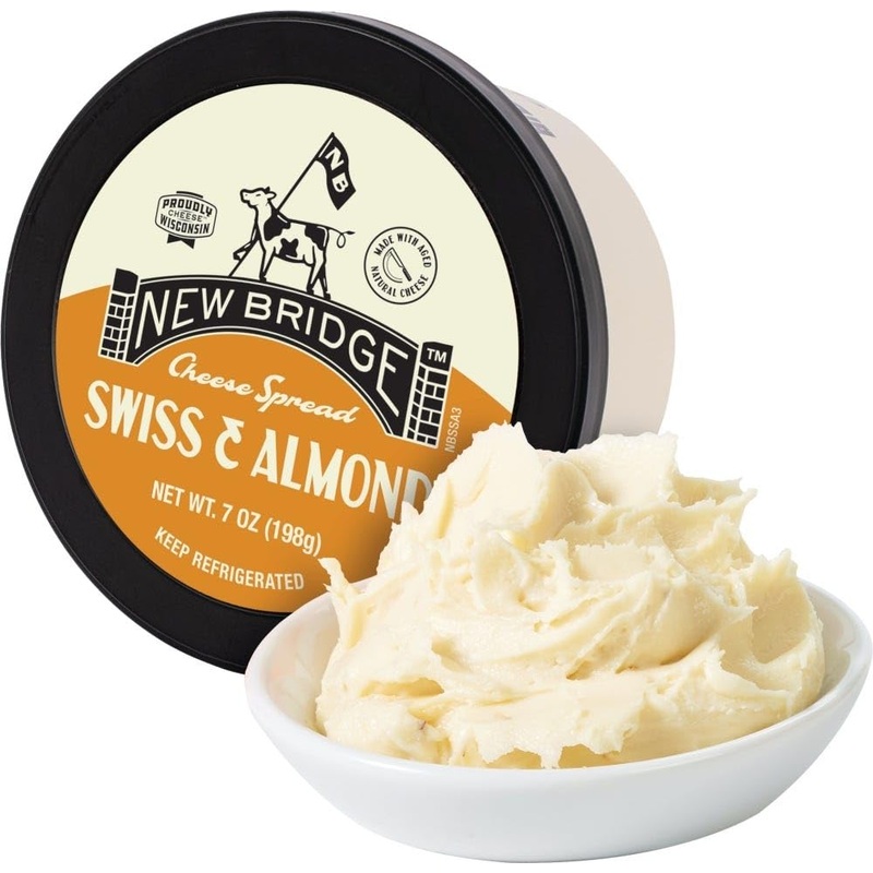 New Bridge Swiss & Almond Cheese Spread (Case Of 12 X 7 Ounces)