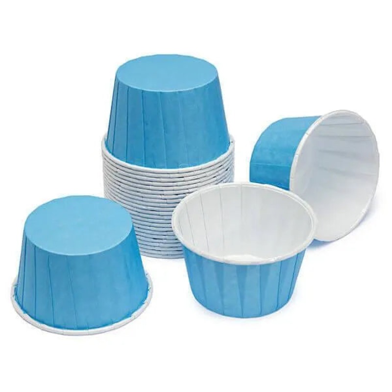 Paper 4-Ounce Candy Cups – Baby Blue: 25-Piece Pack