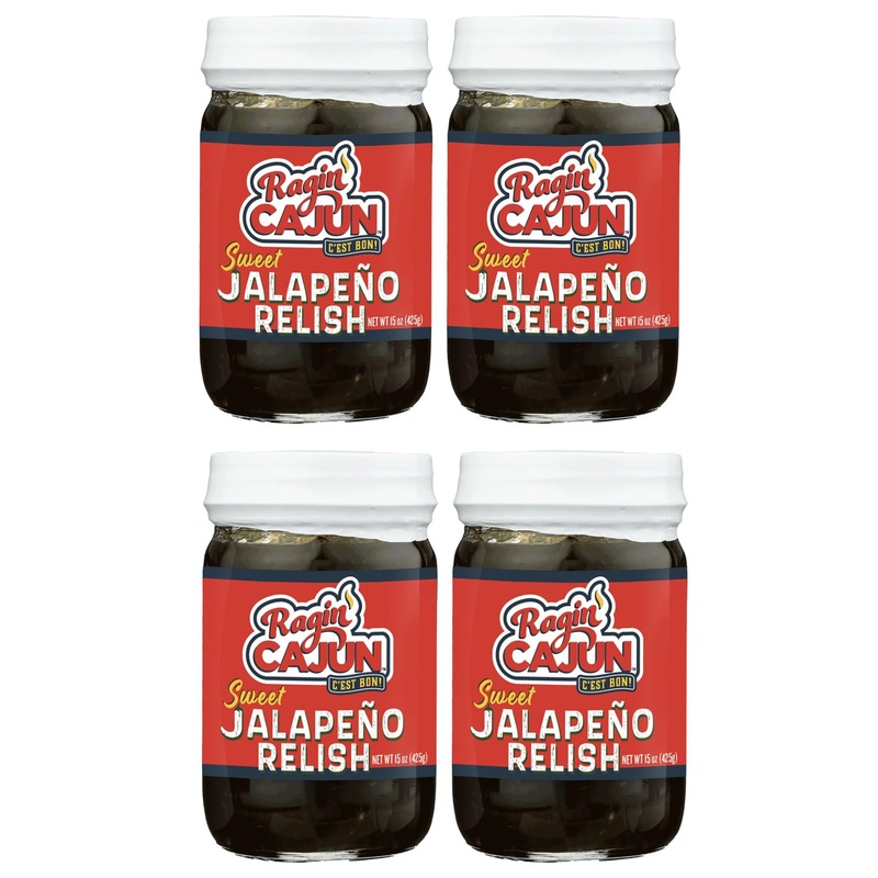 Ragin Cajun Spicy Sweet Jalapeno Relish, 12 Ounce (Pack Of 4)