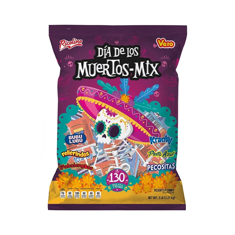 Ricolino Da de los Muertos Candy Mix: 130-Piece Bag