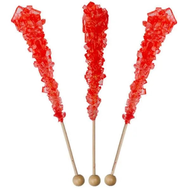 Rock Candy Crystal Sticks – Red: 120-Piece Case