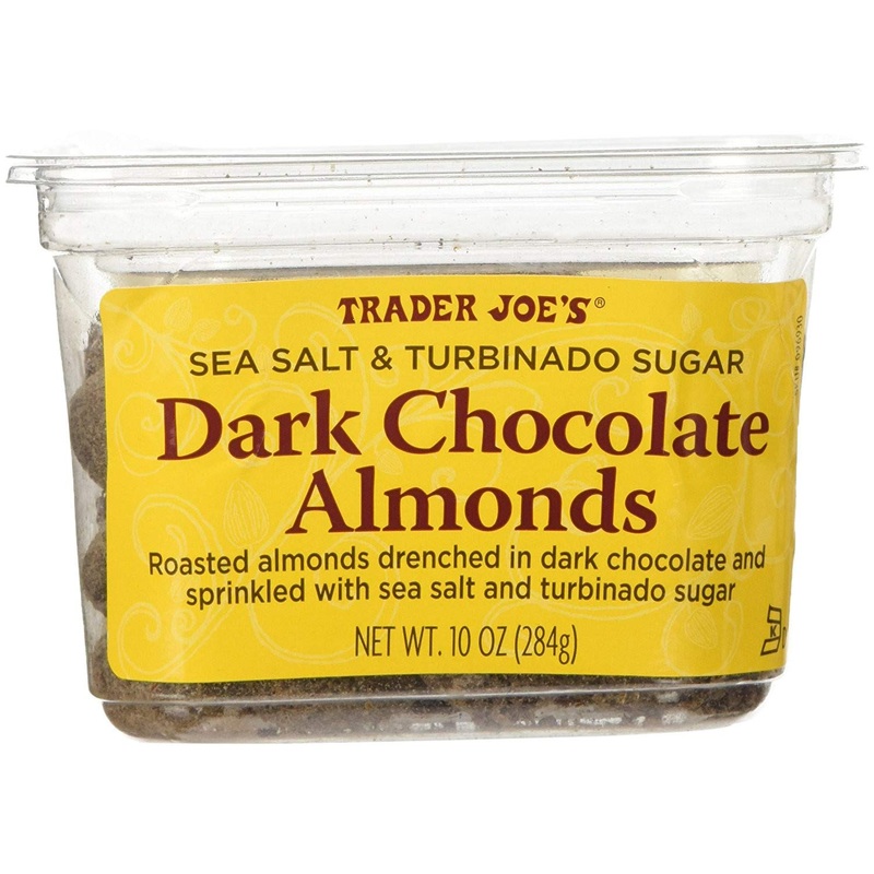 Trader Joe’S Sea Salt & Turbinado Sugar Dark Chocolate Almonds 10 Oz. (3 Pack)