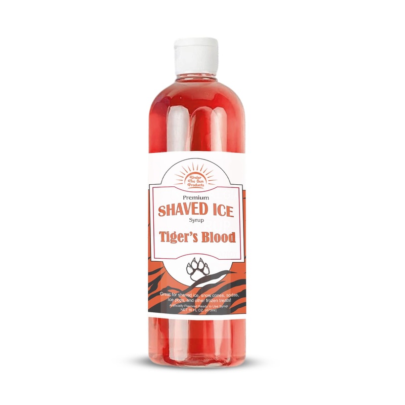 Under The Sun Products- 16Oz Bottle Of Snow Cone Syrup (16 Fl Oz (Pack Of 1), Tigers Blood)