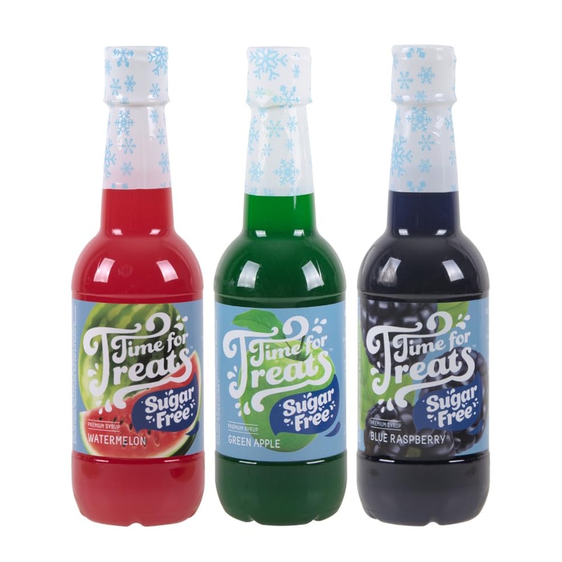 3-Pack Sugar Free Green Apple, Watermelon, Blue Raspberry Syrup For Snow Cones, Homemade Sodas, Cocktails, Coffee, Baking And Mo