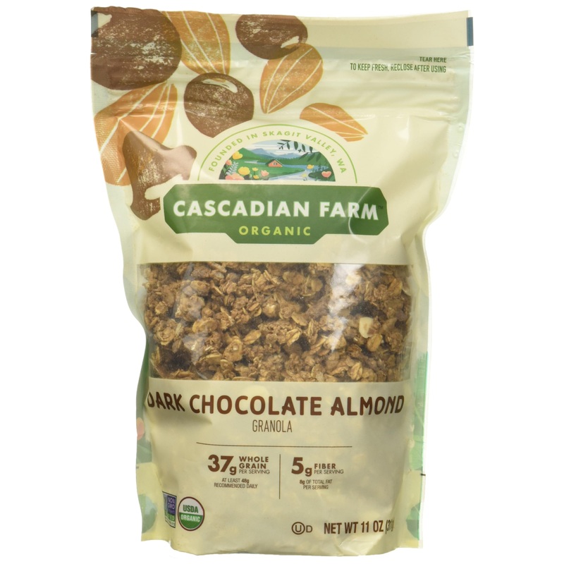 Cascadian Farm Organic Dark Chocolate Almond Granola, Non Gmo, 11 Ounces (Pack Of 4)