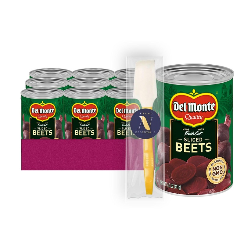 Del Monte – Lavinia Essentials Bundle: 12- Pack Of Sliced Beets Canned Vegetables 14.5 Oz Can + 1 Utility Prop