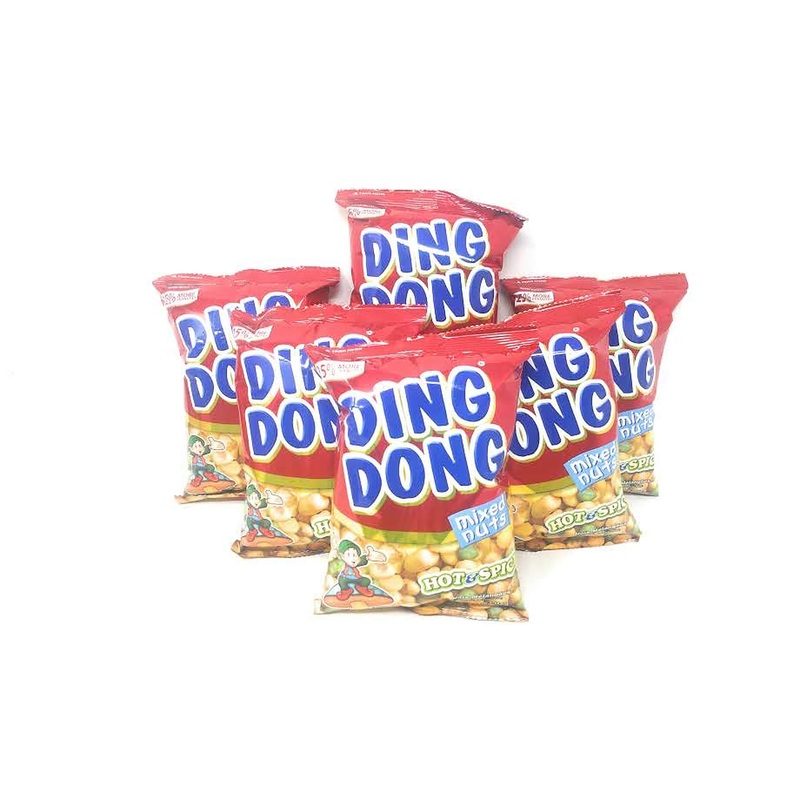 Ding Dong Mixed Nuts (Hot & Spicy), 100G (3.53Oz), 6 Pack