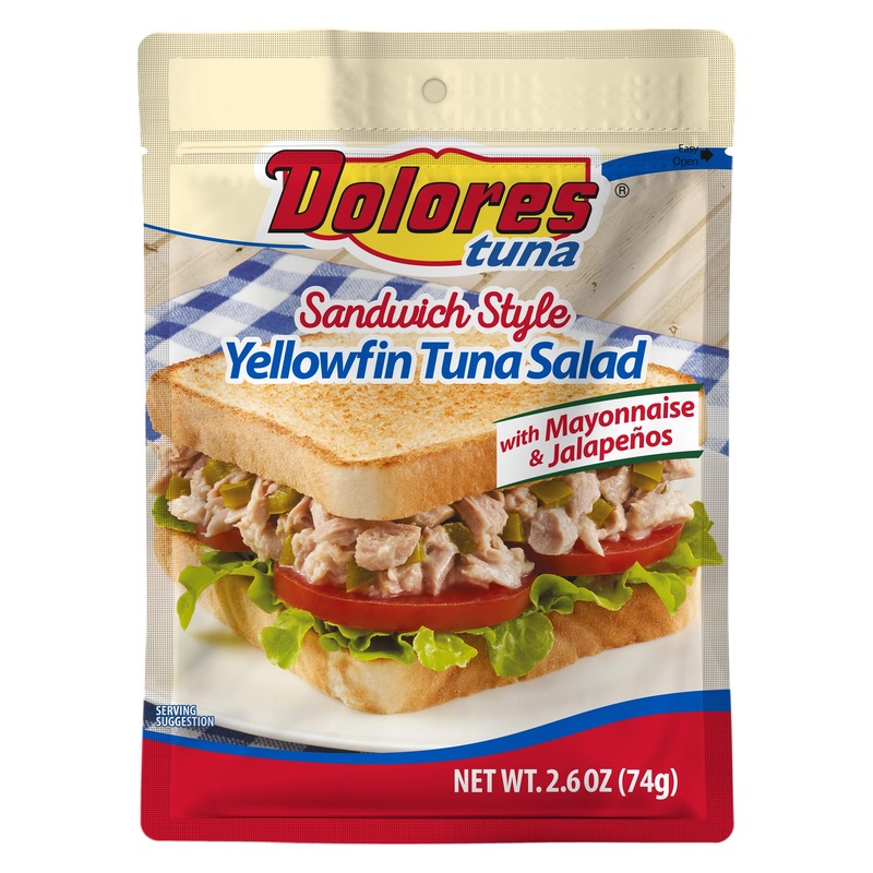 Dolores Chunk Light Yellowfin Tuna With Mayonnaise And Jalapeno Peppers, 2.6 Oz (Pack Of 24)