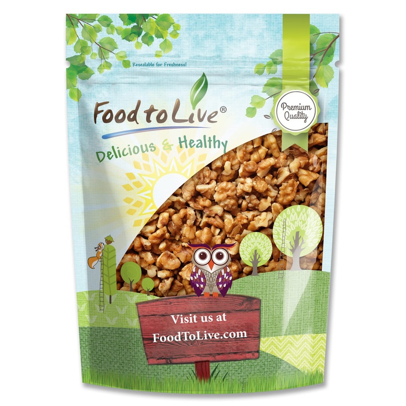 Food To Live California Walnut Pieces, 4 Pounds – Chopped Nuts, Shelled, Raw, Unsalted, Vegan, Bulk. Keto Snack. Good Source Of