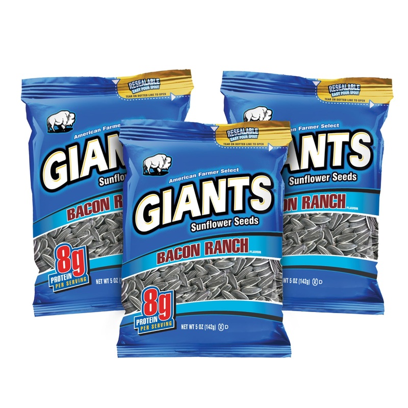 Giants Bacon Ranch Sunflower Seeds – Sunflower Seeds Bulk, Flavored Sunflower Seed Snack, Roasted Sunflower Seeds To Eat – 5 Oz