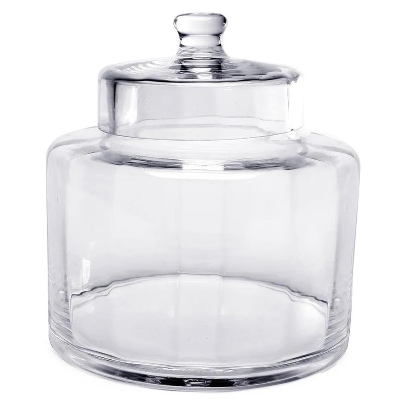 Glass Candy Jar with Lid – Optic: 8-Inch