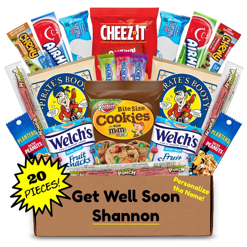 Hangry Kits Get Well Soon Gifts For Men, Boys, Women & Girls – Send A Get Well Soon Gift Basket, Sick Care Package To An Unwell