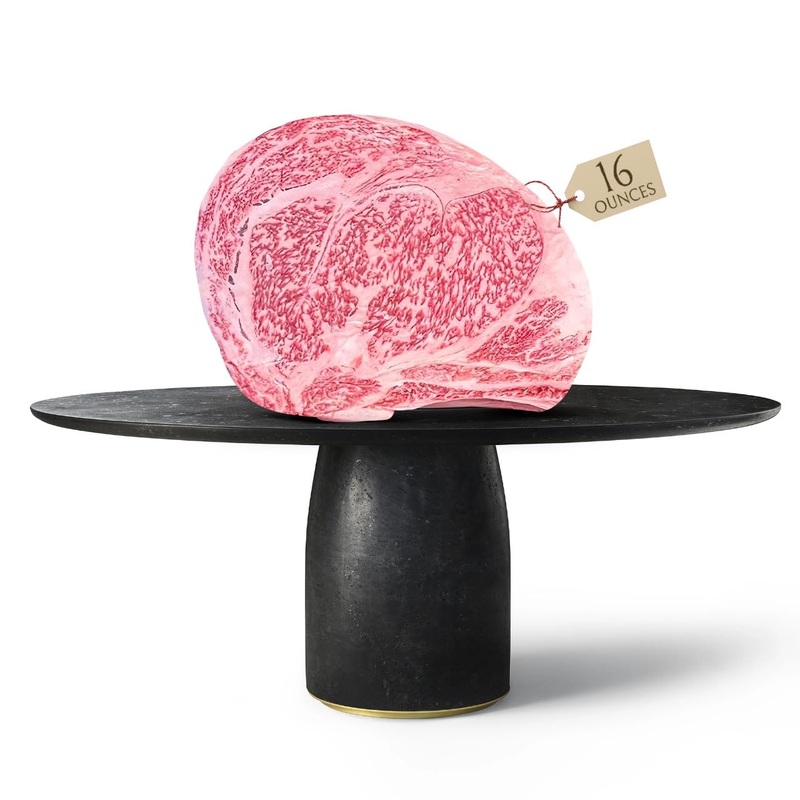 Japanese A5 Wagyu Ribeye Steak 16 Oz – Authentic Full-Blood Kobe Beef – Bms 10-12, Premium Grade Gift Idea.