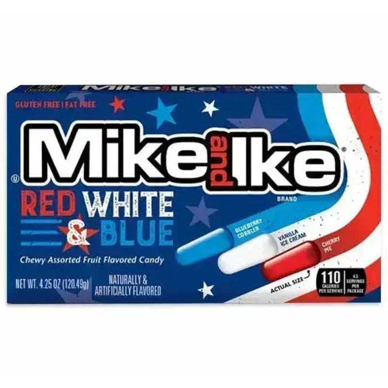 Mike and Ike USA Mix Candy Theater Packs: 12-Piece Box