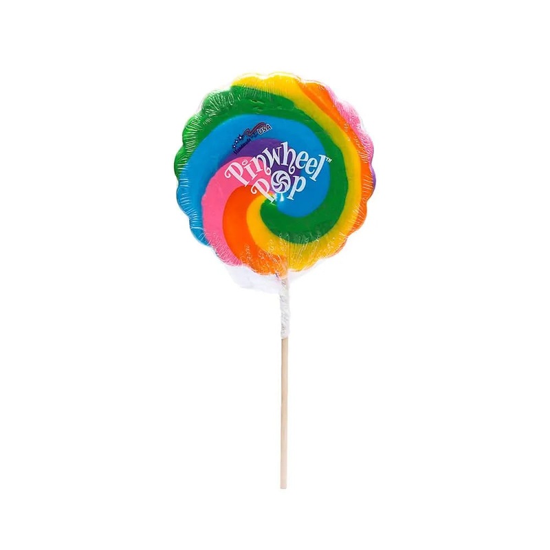 Pinwheel Pop 12-Ounce Psychedelic Swirl Suckers – Rainbow: 2-Piece Box