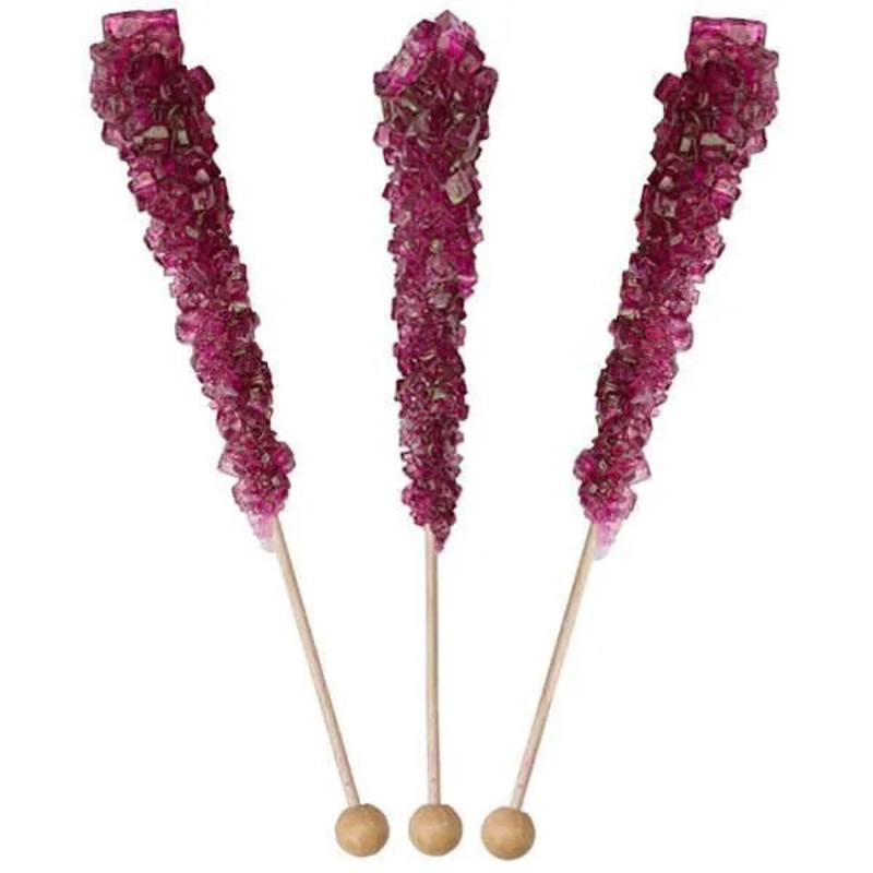Rock Candy Crystal Sticks – Berry Purple: 120-Piece Case