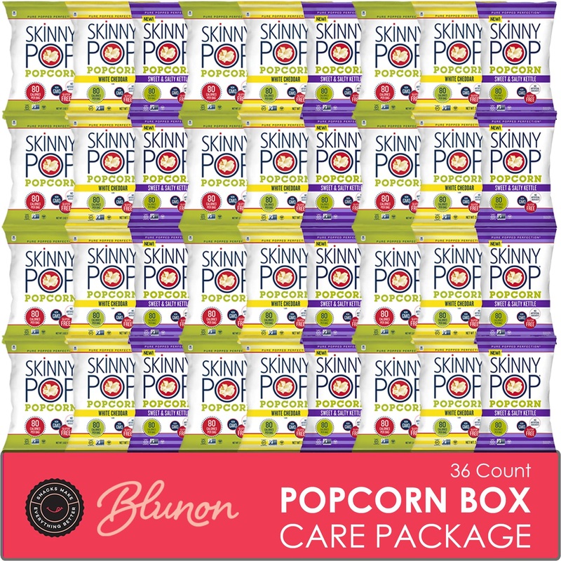 Skinny Pop Popcorn Variety Pack – Snack Bags Assortment Care Package – Care Package Gift Box (35 Count)