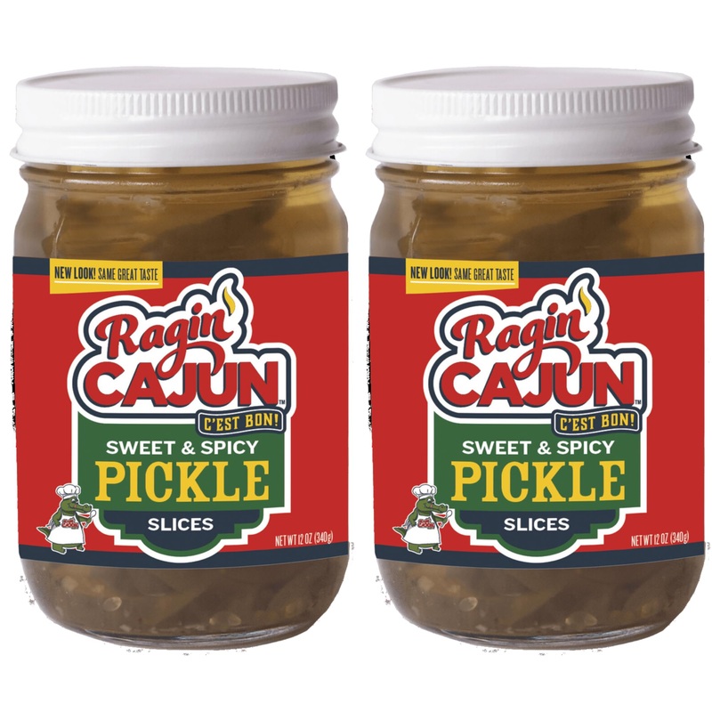 Spicy Sweet Pickle Slices 12 Fl Oz Ragin’ Cajun (Pack Of 2)