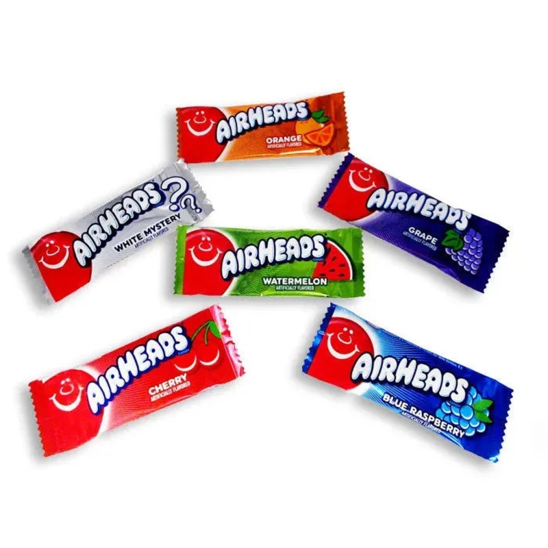 AirHeads Taffy Mini Candy Bars Assorted: 25LB Case