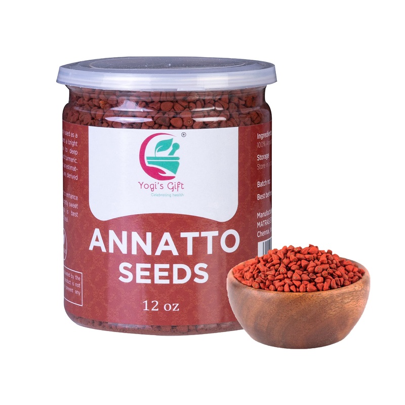 Annatto Seeds 12Oz | 100% Pure And Natural | Bixa Orellana/Achiote/Semillas De Annatto For Seasoning & Rubs By Yogi’S Gift