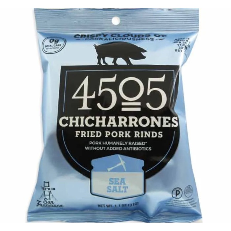 Benestar Crispy Sea Salt Fried Pork Rinds: 12-Piece Box