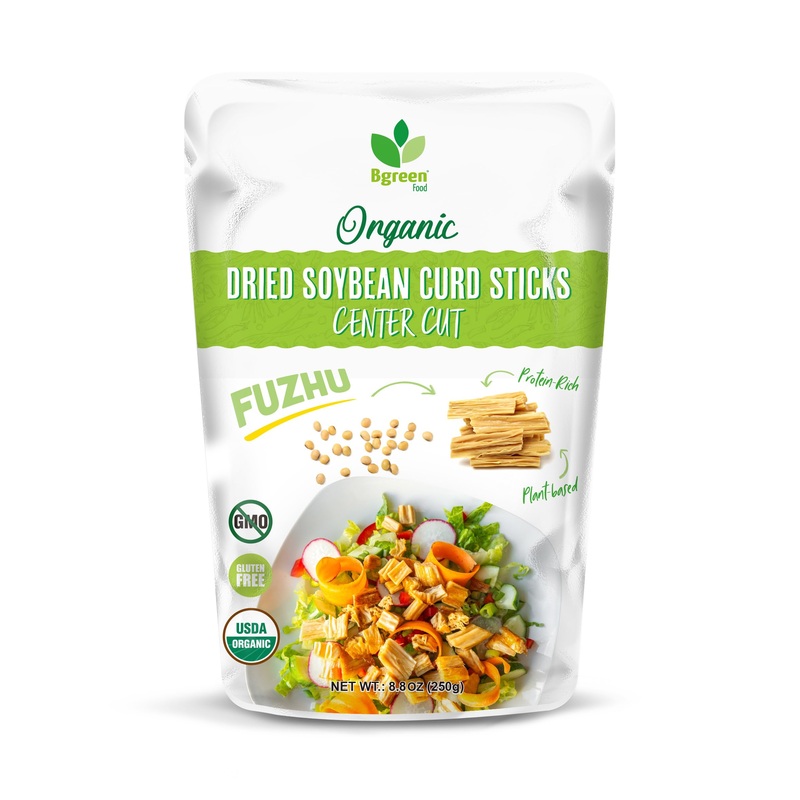 Big Green Organic Food – Organic Soybean Curd Sticks (Center Cut), Vegan Protein, Pure, Made With Non-Gmo Soy, 8.8 Oz (1 Pack, 8