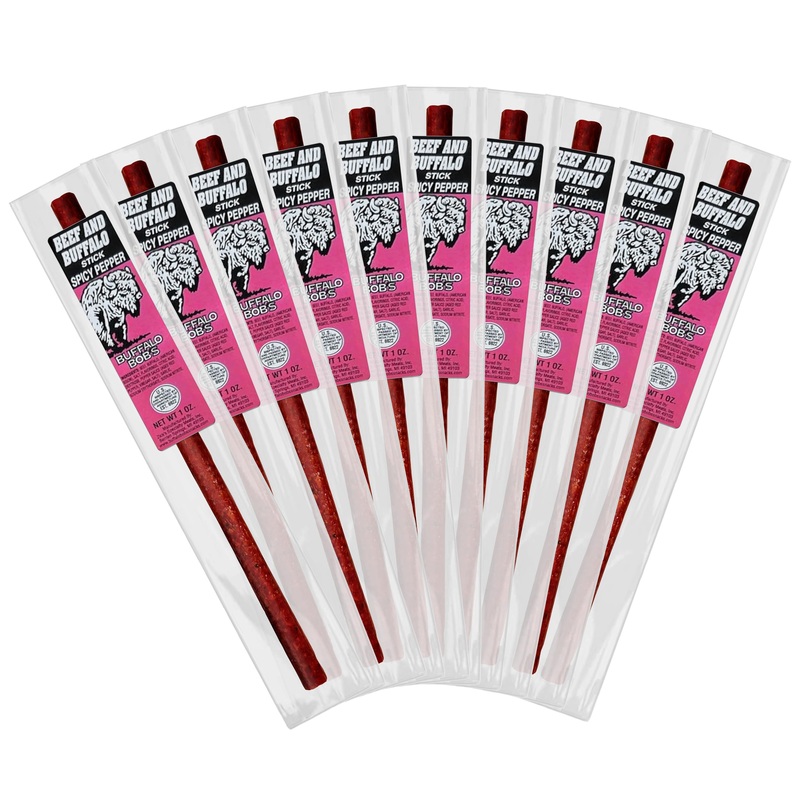 Buffalo Bob’S Wild Game Meat Snack Stick – Buffalo Spicy Pepper Stick 10 Pack