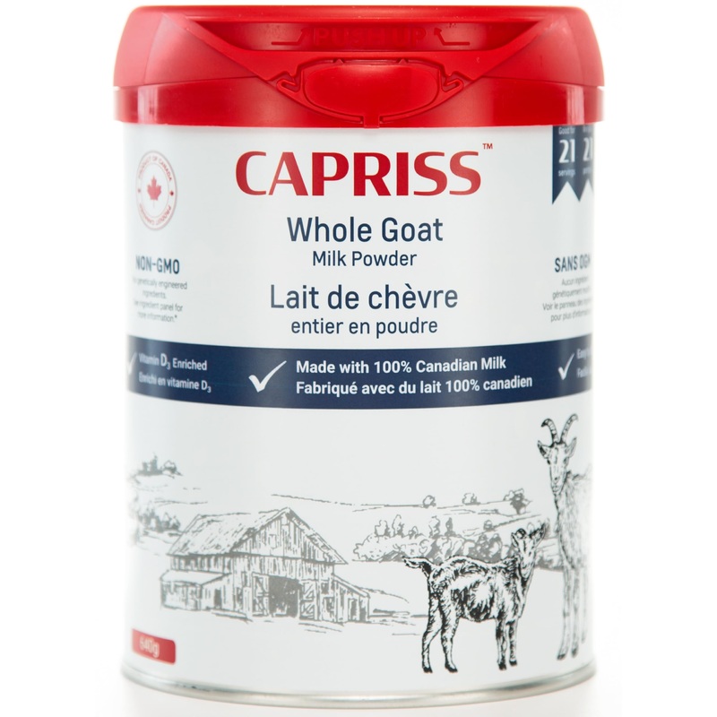 Capriss Whole Goat Milk Powder, 22.5Oz | Canadian Family Farm Sourced, Vitamin D Enriched, High Protein & Calcium, A2 Milk, Easy