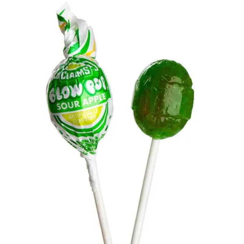 Charms Blow Pops – Sour Apple: 48-Piece Box