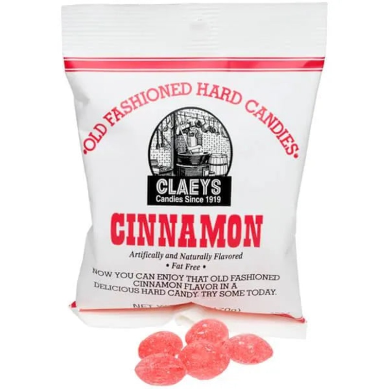 Claeys Hard Candy Drops Bags – Cinnamon: 12-Piece Box