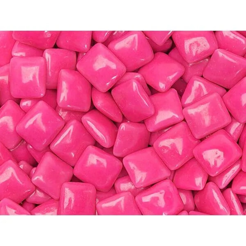 Dubble Bubble Chiclets Chewing Gum Tabs – Pink: 1.5LB Jar