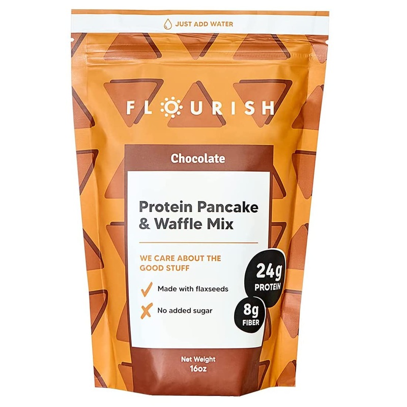 Flourish – Protein Pancake & Waffle Mix, Whey Protein Isolate & Flax Seed, Non-Gmo, No Added Sugar, Superfood, High Protein & Fi