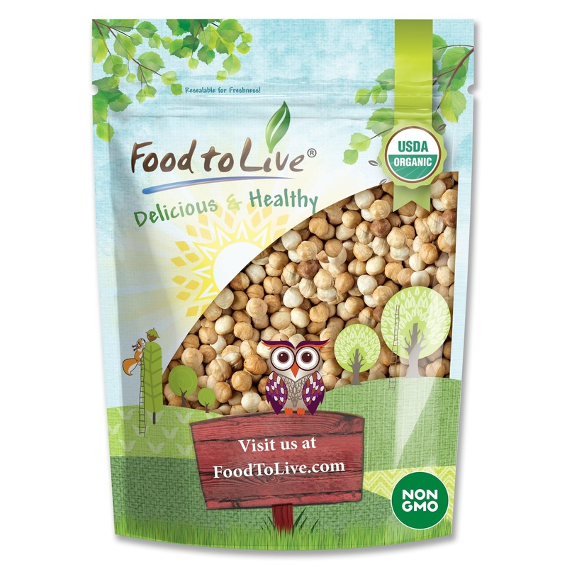 Food To Live – Organic Blanched Roasted Hazelnuts, 8 Ounces – Non-Gmo, Dry Roasted Filberts, No Skin, Whole Nuts, Unsalted, Kosh