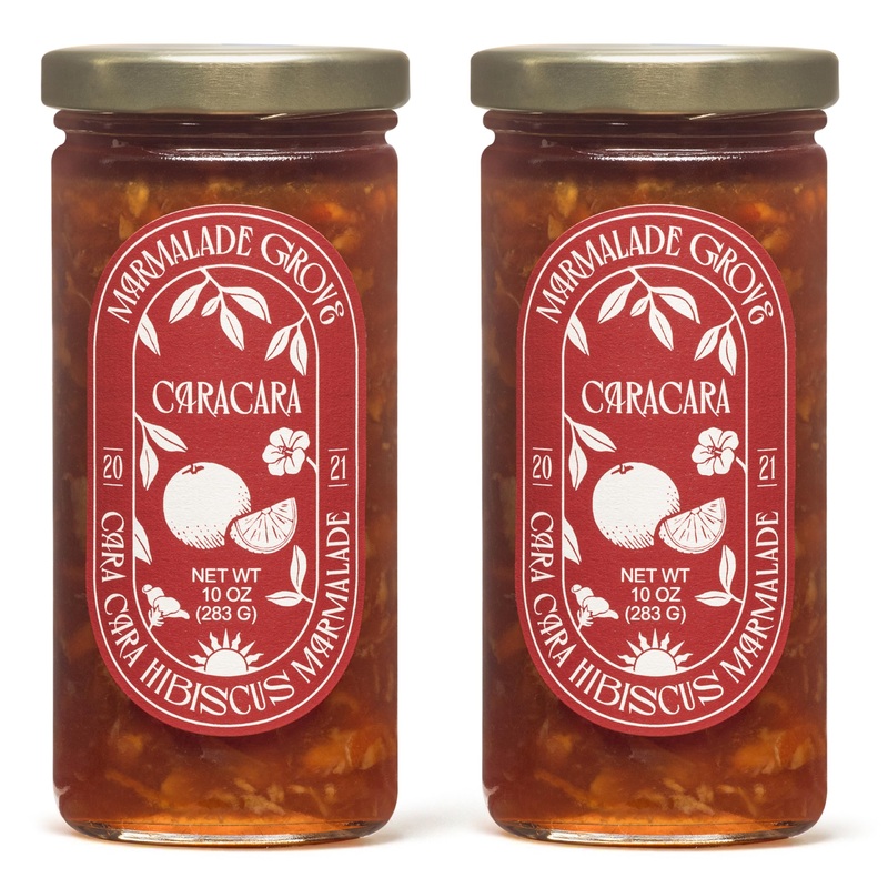 Marmalade Grove, Cara Cara & Hibiscus Marmalade, Handmade With Fresh Fruit – 10 Oz (2 Packs)
