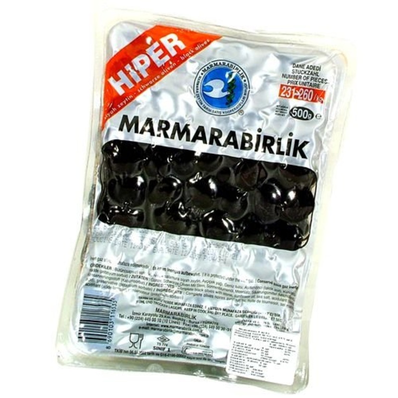 Marmara Birlik Black Olives Hiper-800 G