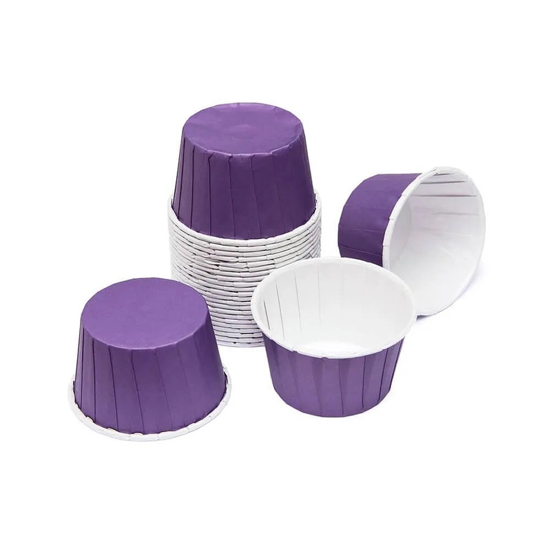 Paper 4-Ounce Candy Cups – Purple: 25-Piece Pack