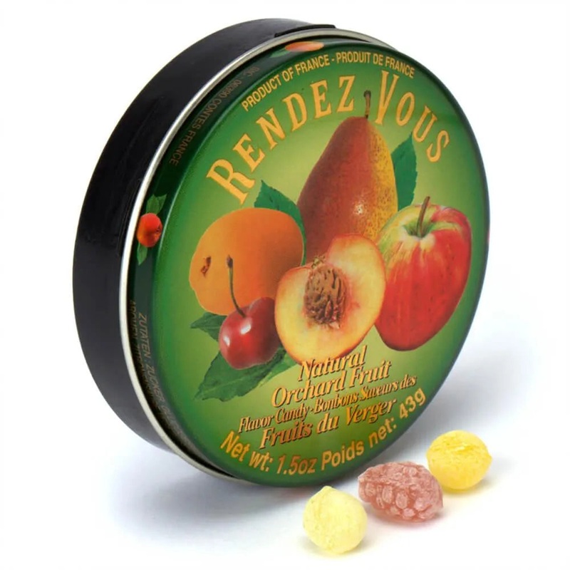 Rendez Vous Mini Bon Bons Tins – Orchard Fruit: 12-Piece Box