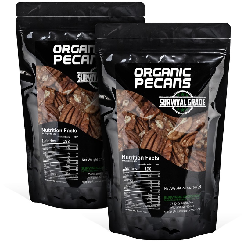 Survival Grocery – Organic Pecans (48 Oz./2 Bag)