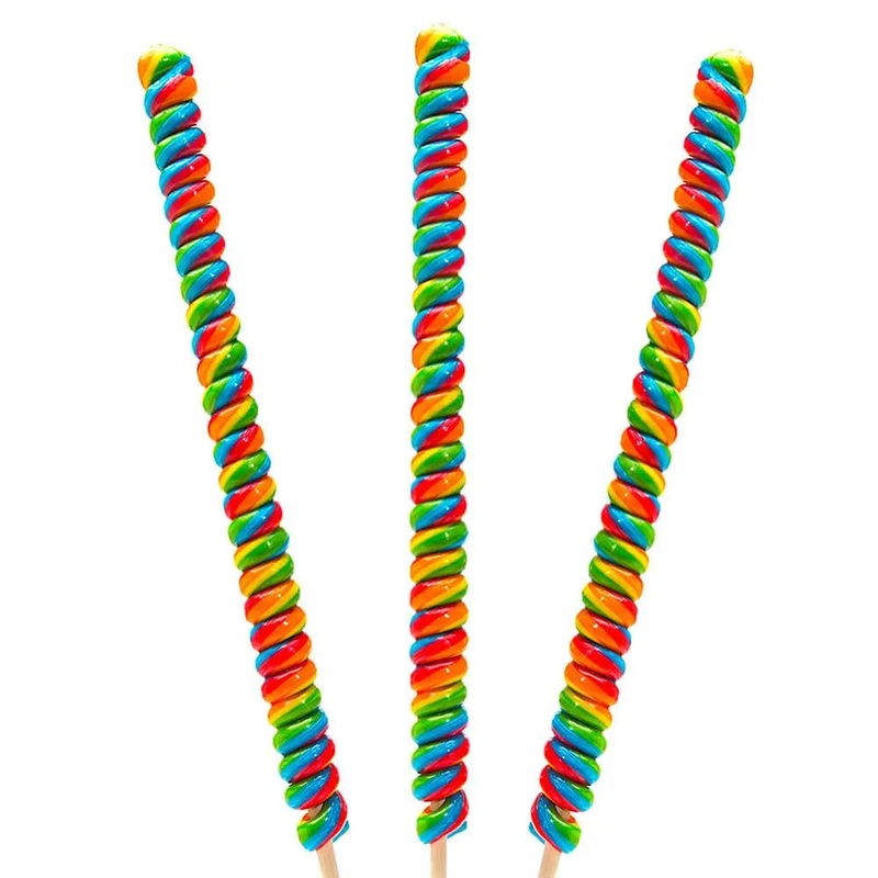Tesla’s Tremendously Tall 3-Ounce Twist Pops – Rainbow Cherry: 12-Piece Box