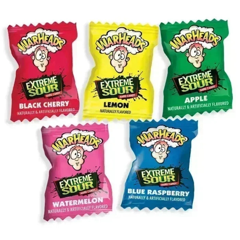 WarHeads Extreme Sour Hard Candy Packs Bulk: 30LB Case