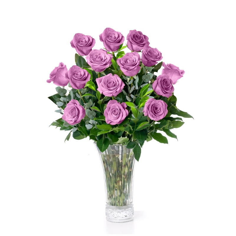 Aquarossa Farms – 12 Lavender Roses Bouquet, Mother’S Day Gifts, Flowers Fresh Bouquet, Flowers For Delivery, Gift Idea For Her