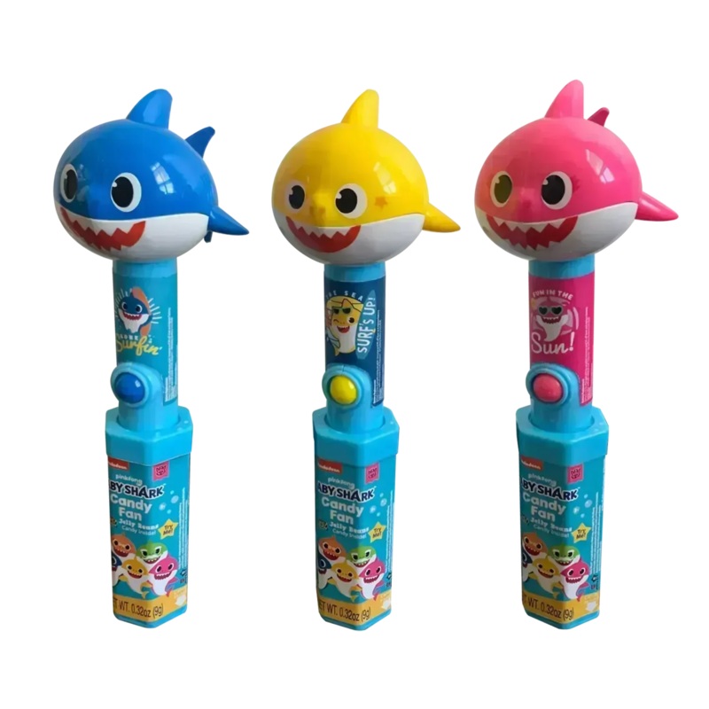 Baby Shark Candy Fan with Jelly Beans: 12-Piece Display