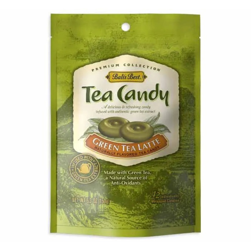 Bali’s Best Green Tea Hard Candy Peg Bags: 12-Piece Case