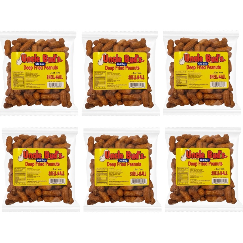 Deep Fried Peanuts -Eat Em Shell & All! (Old Bay) 6 Pack