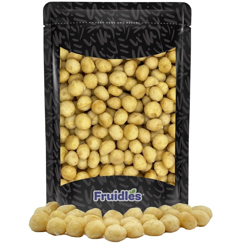 Fruidles Roasted & Salted Macadamia Raw Nuts, Natural Non-Gmo, Gluten-Free, Healthy Fat, Emergency Food, Survival Food – 30 Poun